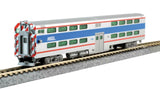 N Scale Kato 156-0972 Chicago Metra 8750 Pullman Bi-Level Commuter Cab Coach