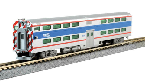 N Scale Kato 156 0972 Chicago Metra 8750 Pullman Bi Level Commuter Cab Sidetrack Hobby