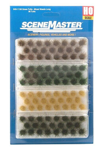 HO Scale Walthers SceneMaster 949-1138 Tall Mixed Weed Tufts pkg (92)