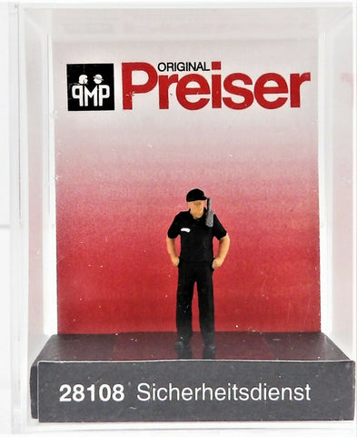 HO Scale Preiser Kg 28108 Male Security Patrolman Figure