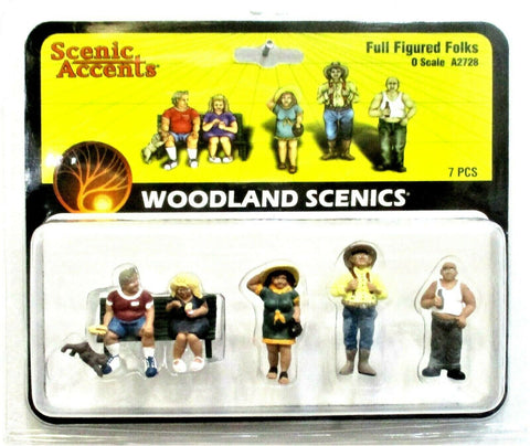 O Scale Woodland Scenics A2728 Scenic Accents Full Figured Folks (7) pcs