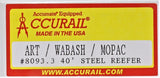 HO Scale Accurail 80933 American Refrigerator Transit ART 31645 40' Steel Reefer Kit