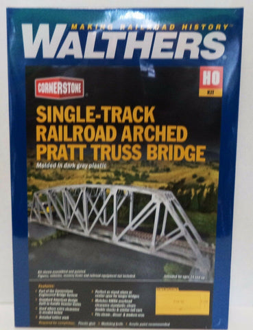 HO Scale Walthers Cornerstone 933-4521 Single Track Arched Pratt Truss Bridge