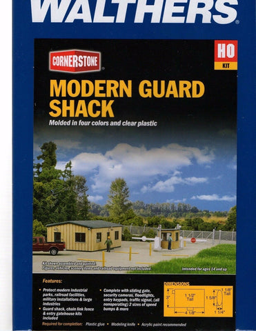 HO Scale Walthers Cornerstone 933-4076 Modern Guard Shack Building Kit