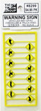 HO Scale Tichy Train Group 8299 Firehouse and Low Vehicle Warning Signs (12) pcs