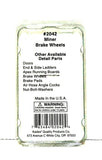HO Scale Kadee #2042 Black Miner Brake Wheel Freight Car Detail Parts