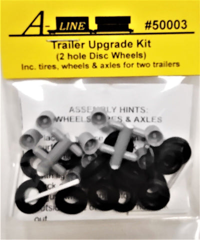 HO Scale A Line Product 50003 Two-Hole Disc Wheels Trailer Upgrade Kit