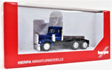 HO Herpa Models 15276 Blue Kenworth W-900 3-Axle Conventional Cab Short Chassis