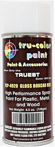 Tru-Color TCP-4020 Gloss Boxcar Red Aerosol Spray Paint 4.5 oz 135mL Can