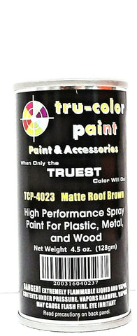 Tru-Color TCP-4023 Matte Roof Brown Aerosol Spray Paint 4.5 oz 135mL Can