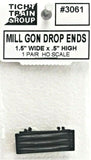 HO Scale Tichy Train Group 3061 Mill Gondola Drop Ends (1) Pair