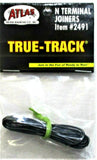 N Scale Atlas True Track 2491 Code 65 Terminal Joiners (1) Pair