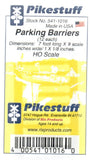 HO Scale Pikestuff 541-1016 Concrete Parking Barriers pkg (12)
