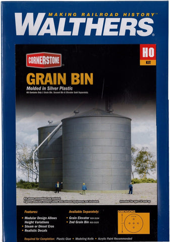 HO Scale Walthers Cornerstone 933-3123 Big Grain Storage Bin Kit