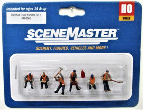 HO Scale Walthers SceneMaster 949-6066 Railroad Track Workers Figure Set #1