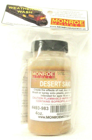 Monroe Models 983 Desert Sand Weathering Wash 4oz Bottle