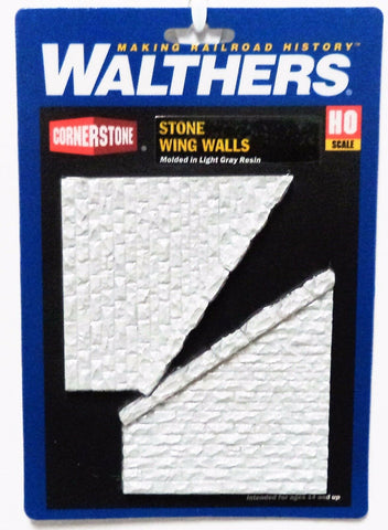 HO Scale Walthers Cornerstone 933-4586 Resin Railroad Bridge Stone Wing Walls