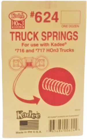 HOn3 Scale Kadee #624 Truck Springs for #716 & 717 Trucks (12) pcs