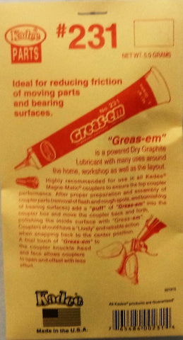HO/All Scale Kadee #231 Greas-em Dry Graphite Lubricant 5.5 gram tube