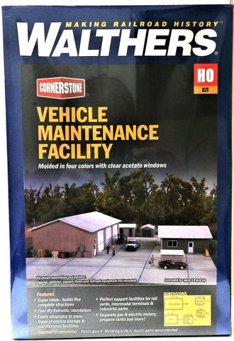 HO Scale Walthers Cornerstone 933-4122 Vehicle Maintenance Facility Kit