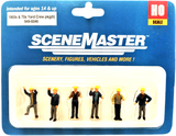 HO Scale Walthers SceneMaster 949-6046 1960/70 Railroad Yard Crewmen Figure Set