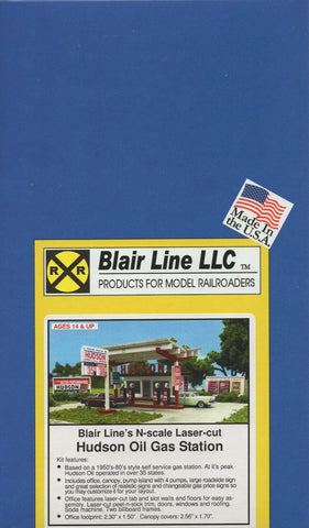 N Scale Blair Line 1002 Hudson Oil Gas Station Kit