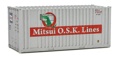 HO Scale Walthers SceneMaster 949-8014 Mitsui OSK Lines 20' Corrugated Container