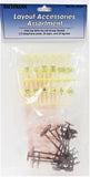 HO Scale Bachmann 42104 Layout Accessories Assortment (60) pcs