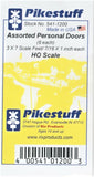 HO Scale Pikestuff 541-1201 Assorted White Windows pkg (6)