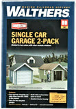 HO Scale Walthers Cornerstone 933-3796 Single-Car Garage Building Kit pkg (2)