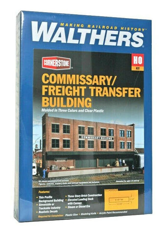 HO Walthers Cornerstone 933-3173 Commissary/Freight Transfer Background Building