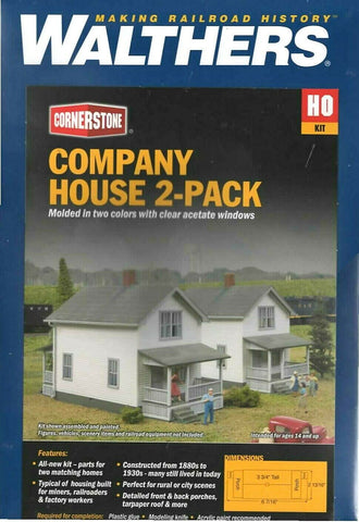 HO Scale Walthers Cornerstone 933-3790 Company House Building Kit pkg (2)