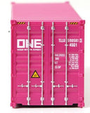 HO Scale Walthers SceneMaster 949-8275 "Pink" ONE Ocean Network Express 40' Hi-Cube Corrugated Container