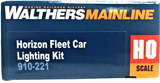 HO Scale Walthers Mainline 910-221 85' Horizon Fleet Passenger Car Lighting Kit