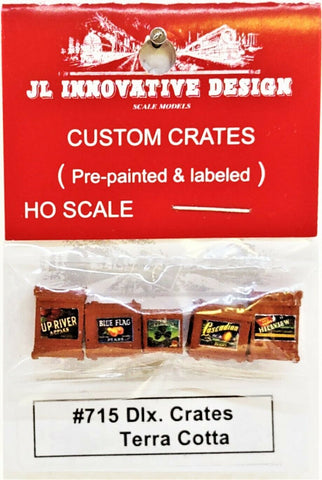HO Scale JL Innovative Design 715 Terra Cotta Custom Deluxe Crates 5 pcs