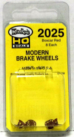 HO Scale Kadee #2025 Boxcar Red Modern Brake Wheel Freight Car Detail Parts