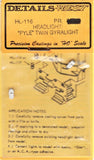 HO Scale Details West HL-116 Pyle Gyralight Early Twin Headlight pkg (2)