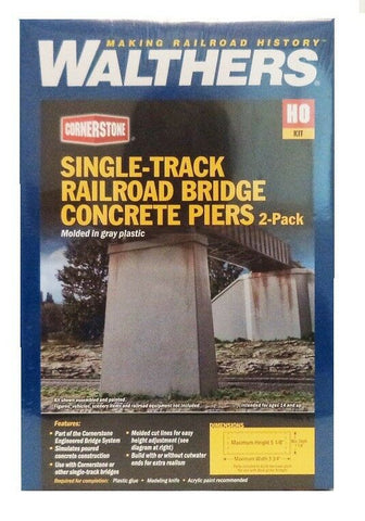 HO Scale Walthers Cornerstone 933-4550 Single Track Bridge Piers