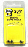 HO Scale Kadee #2041 Black Equipco Brake Wheel Freight Car Detail Parts (8)pcs