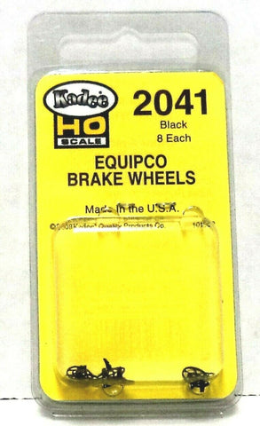 HO Scale Kadee #2041 Black Equipco Brake Wheel Freight Car Detail Parts (8)pcs