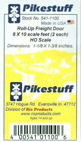 HO Scale Pikestuff 541-1100 10X8 Roll-Up Freight/Garage Door pkg (2)