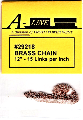 HO Scale A Line Product 29218 Brass Chain 12" 15 Links Per Inch 30.5cm