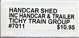 HO Scale Tichy Train Group 7011 Handcar Shed w/Handcar & Trailer Kit
