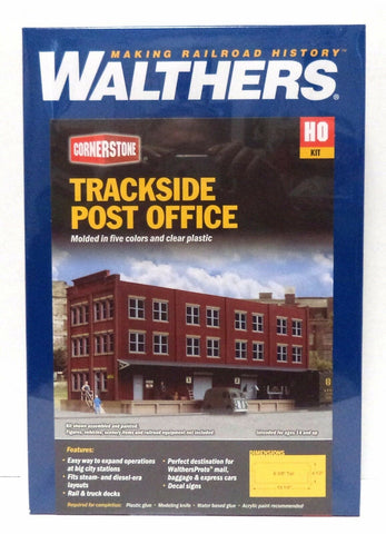 HO Scale Walthers Cornerstone 933-4063 Trackside Post Office Building Kit