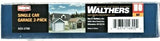 HO Scale Walthers Cornerstone 933-3796 Single-Car Garage Building Kit pkg (2)