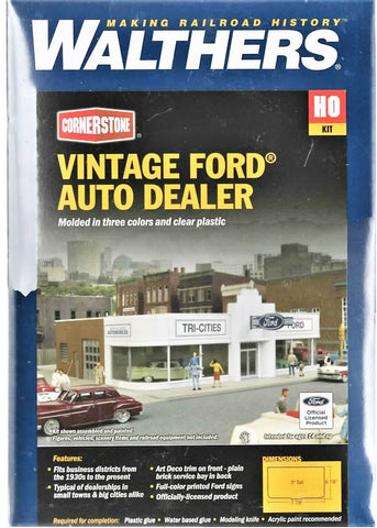 HO Scale Walthers Cornerstone 933-3490 Vintage Ford Auto Dealer Kit