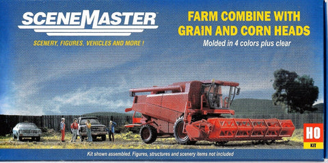 HO Scale Walthers SceneMaster 949-11003 Farm Combine w/Grain & Corn Heads