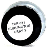 Tru-Color TCP-331 CB&Q Chicago Burlington & Quincy Gray #3 For Black & Gray Diesel Locomotives 1 oz Paint Bottle