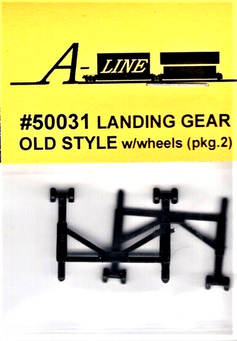 HO Scale A Line Product 50031 Old-Style Landing Gear w/Wheels for Semi Trailers pkg (2)