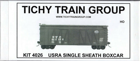 HO Scale Tichy Train Group 4026 Undecorated 40' USRA Single Sheathed Wood Boxcar